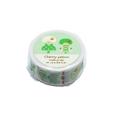 mizutama Charmy pattern 和紙膠帶, 1個, 03.哈密瓜蘇打水 (人形) MT003