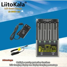 Liitokala lii-600 LCD 3.7V 18650 21700 배터리 충전기 용량 테스트 터치 제어, 01 China Mainland, 04 Lii-500S and car