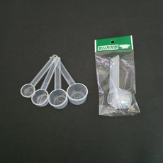 국산 프로계량컵4종 계량스푼4종 긴손잡이4종 컵형4종 0.5~200cc 47종 별도구매가능, 1세트, 투명