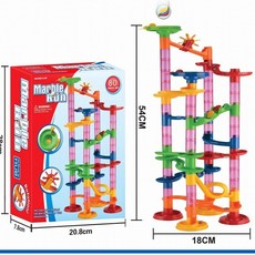 喜得玩具 軌道滾球積木 80pcs 積木軌道滾珠台 678-5 軌道滾球積木 智力滾珠 積木 益智積木, 1個