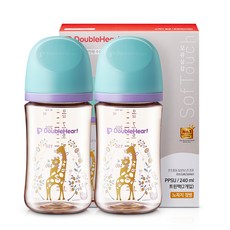 더블하트 모유실감 3세대 트윈팩 240ml 블루밍가든, 블루밍가든 240ml 트윈팩, 1세트