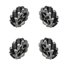 TT 모터 스마트 로봇 48MM 메카넘 전방향 허브 자동차용 고경도 6MM 휠 플라스틱, 4pcs 68mm Grey