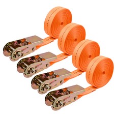 SPEEDWOX 4pcs 25mm x 6m 화물 고정로프 오렌지 엔드리스 래칫 타이다운 스트랩 차량 랙 트레일러 픽업 트럭용, 4개