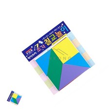 칠렌콩 칠교놀이 15cm x 15cm 학생용 유아자석칠교놀이 자석칠교판 칠교퍼즐