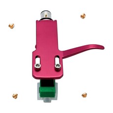 SH4 Hifi 턴테이블 Headshell + AT3600L 스타일러스 범용 포노 카트리지 마운트 범용 LP 비닐 레코드 플레이어와 호환용, 로즈 레드 &amp; 그린