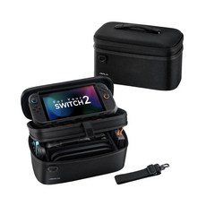 JSAUX Switch 2 掌機收納包 雙層設計 自定義隔層 防水減震, 黑, 1套, BG0121