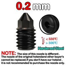 Bambu A1 미니 핫 엔드 키트 경화 강철 노즐 공식 3D 프린터 액세서리 용 0.2/0.4/0.6/0.8mm, 13 A1-Hard-0.2mm, 06 1 pcs