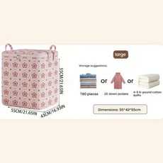 대용량 이불 보관 가방 이사 포장 학생 의류 수하물 상자, 1개, 3. 1PC PINK L