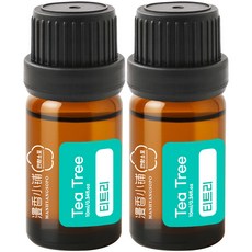 1+1 천연 100% 아로마 오일 에센셜 만향소포 PETA 비건 아로마테라피, 2개, 10ml, 티트리 에센셜오일