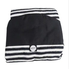 條紋衝浪板襪套 彈力布料衝浪板保護套 加厚板頭防撞設計 適用50-55cm衝浪板, 黑白