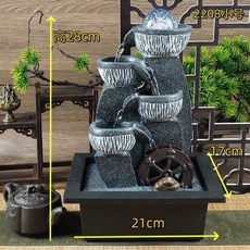 循環流水噴泉盆景 辦公室桌面家居裝飾 高山流水擺件, *细水长流【水车轮+转运珠】