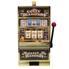 CRAZY DIAMONDS 拉霸存錢筒 聲光音樂老虎機, 1個, 一個入