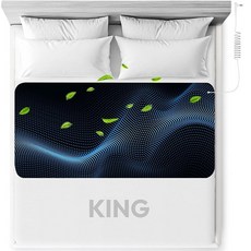 침대용 접지 어싱 수면 매트 - 킹 사이즈 매트리스 커버 패드(68.6 x 193cm(27 76인치)) 발 휴식 요가 운동 통증 완화 균형 웰니스 제품 키트 어스 연결 (킹)