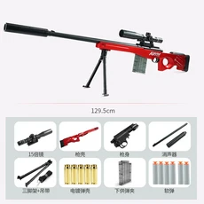 수동 장전용 초대형 AWM 탄피 배출 소프트 총알 총 소년 야외 전투 저격 소총