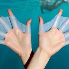 수영 훈련 핑거 패들 물놀이 손가락 물갈퀴 수영장 바다 워터파크 수영용품 블루, L
