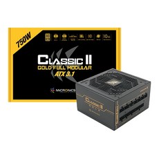 마이크로닉스 Classic II 750W 80PLUS골드 풀모듈러 ATX3.1 파워 (ATX 750W), 1개, 선택하세요