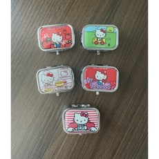 산리오 키티 틴케이스 미니 악세사리 보관함 반지 보관함 영양제통, 1개, 2.애플