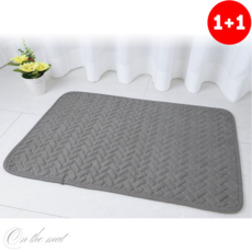 온더맷 순면 발매트 세트, 클리어 그레이 1+1