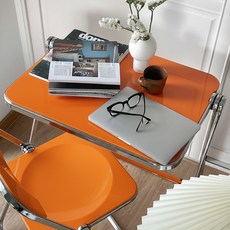 16피스 TZZ 인테리어 카페 접이식 책상 테이블, 오렌지