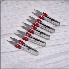 스테인리스 스틸 실 가위 재봉 가위 자수 가위 직물용 U형 실 가위, 03 5pcs