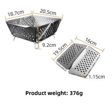 접이식 바베큐 그릴 캠핑 분할 숯불 버너 랙 야외, 1개, 1. A