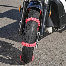 오토바이 스노우 체인 원터치 눈길