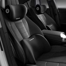다온뷰 차량 허리쿠션 메모리폼 통풍 자동차 등받이, 블랙