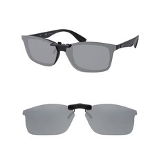 HILEEN 레이밴 RB7047용 편광 클립온 선글라스 54mm 남성 여성용 자외선 차단-실버, 실버