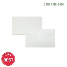 로렌하임 [봉투정리용] 우진 명함봉투 100매 5.8x9.5cm 접착식 흰색 심플봉투