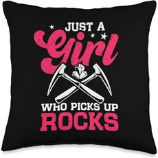 그냥 돌을 주워요 재미있는 지질학자 여성용 쿠션, 16x16