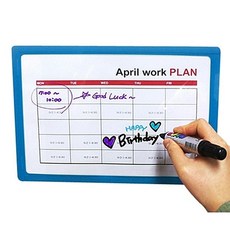 부착형 메모보드 사무실 안내포켓패드 책상정리 파랑 A5