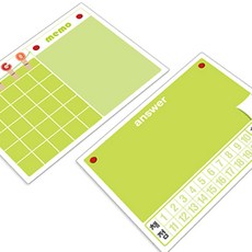 골든벨판 (빙고판/미니보드) 양면 코팅재질 미니보드 메모보드 화이트보드 대용