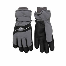 體溫魔術師 防潑水滑雪手套 抗風禦寒 戶外觸控保暖手套, Gray, 1個