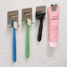 오어브랜드 2인세트 무타공 스텐 칫솔걸이, 2인용, 1세트