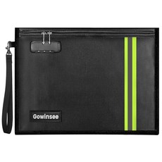 향상된 내화성 및 방수 가방 서류 가방 잠금 장치 포함 (38 x 28cm) 다층 유리 섬유 소재 A4/A5 문서용 내화성 방수 서류 가방, 향상된 내화성 및 방수 가방 서류 가방, 잠금 장치 포