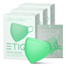 에티카 에어라이트 스퀘어 네온그린 소형 10매입X3개 개별포장 컬러마스크, 그린, 3개, 10개입