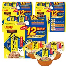 이나바 고양이 금빛육수컵 간식캔, 가다랑어, 70g, 36개