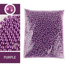 공예용 진주 비즈 플라스틱 광택 세트 3-12mm, 3mm 1000pcs, deep 퍼플 21