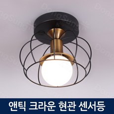 크라운 1등 국민 현관 센서등, 브론즈, 1개