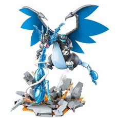 寶可夢系列 噴火龍 水箭龜 妙蛙花 超夢 暴鯉龍 拼裝積木 公仔 模型 系列商品8, 1個, K20216 超級噴火龍X