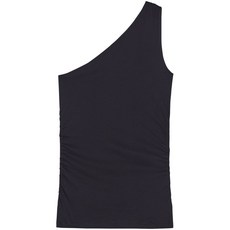 클로즈드 원숄더 오가닉 코튼 탱크 탑