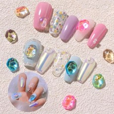 네일아트 물결네일 투명 얼음 스톤 5개입 9종, GSTON-105, 5개