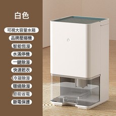 除溼機家用淨化靜音抽溼機地下室內除溼器衣櫃用歐規110V, 白色:國內可用適配器