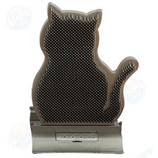 艾米 直立式貓咪蹭毛器 貓按摩 貓梳毛 寵物用品, 咖啡色, 1個