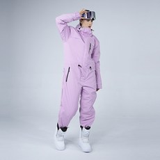 일체형 방한복 남녀 스키복 겨울 점프수트 패딩우주복, L(추천 155-165cm), 05.여성_(프리미엄518)_퍼플