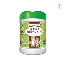 本田洋行 HONDA YOKO 腳掌護理清潔濕巾 60入 犬貓專用 花香 腳底清潔, 1個, 60 抽 / 瓶