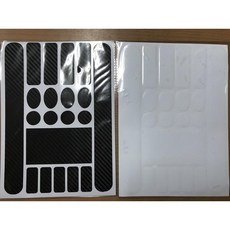 火雞Tth 自行車車架防刮貼 犀牛皮保護膜 下管保護套 下叉護鏈套 護鏈貼 一卡20入, 1個, 碳纖紋黑
