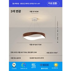 이오 최강희조명 천장조명 수면등 침실무드등 선물, 풀 스펙트럼 월넛 40cm 트라이컬러