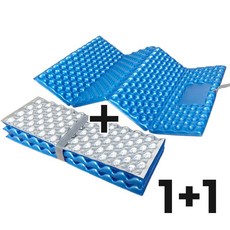 휴앤코 휴대용방석 1인용 접이식 방석 1+1 IXPE 매트, IXPE 휴대용방석 블루+블루