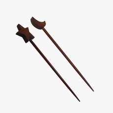 옻칠 나무 과일꽂이 과일꼬지 포크 티포크 주방용품 2type, 옻칠 과일꽂이( 별 )